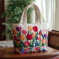 Gev quilted tas - Tulpen tuin