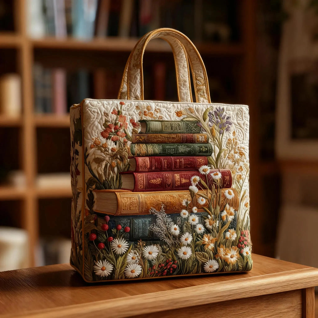 Ambachtelijke Gequilt Tote - Bloemenpatroon