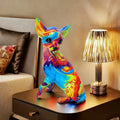 Tafel Lamp Chihuahua in Glanzend Hars
