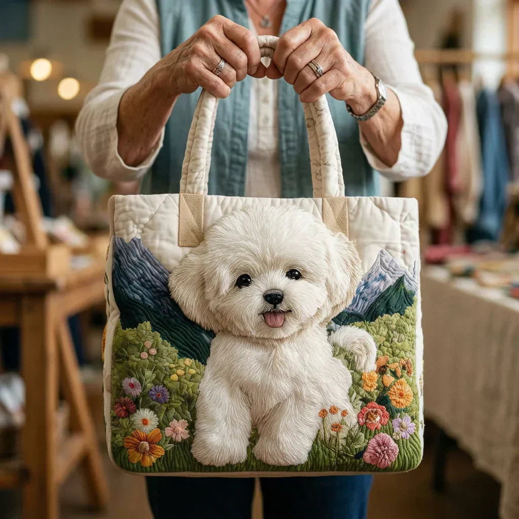 Handgemaakt Matelassé Tas - Betoverde Hond