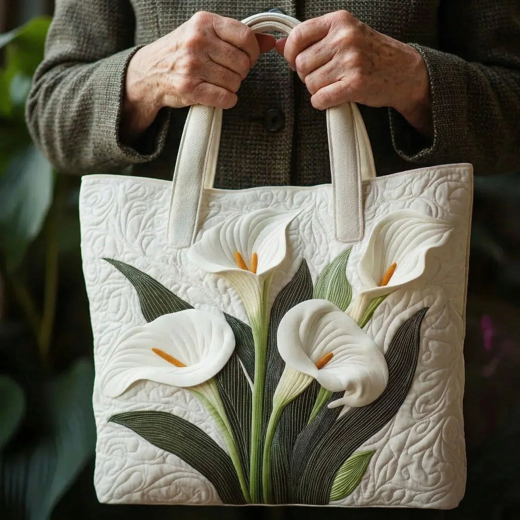 Gewatteerde Tas – Witte Aronskelken
